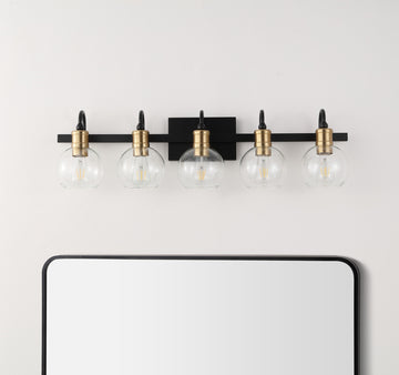 Marais Iron/Glass Rustic Vintage LED Vanity Light